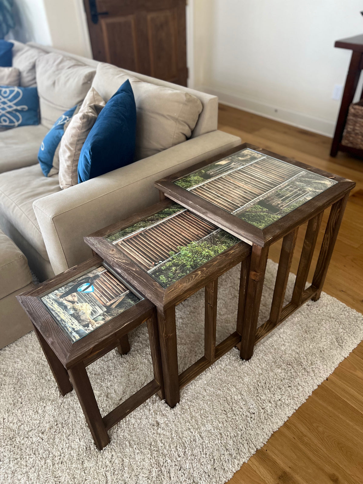 Weathered Lines Nested Table with Cardiff Stairs by Roy Kerckhoffs