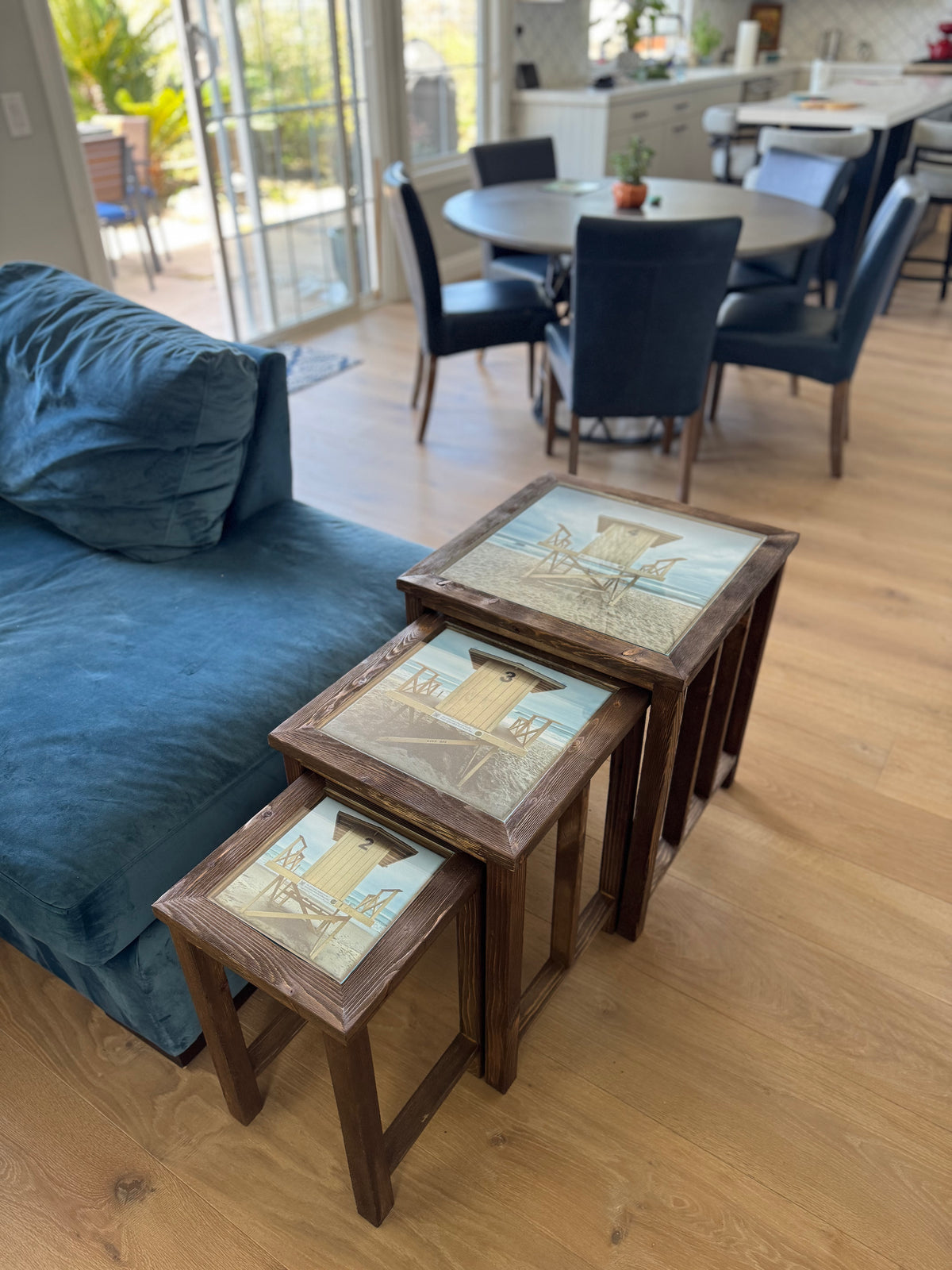 Weathered Lines Nested Table with Lifeguard Towers by Roy Kerckhoffs